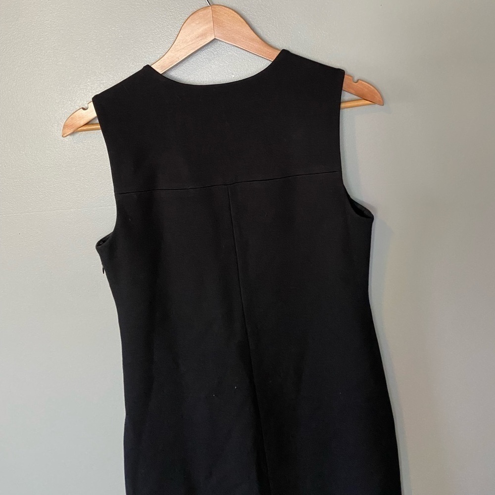 Eileen Fisher Square Neck Silk Crepe Sleeveless Shift - Picture 6 of 10